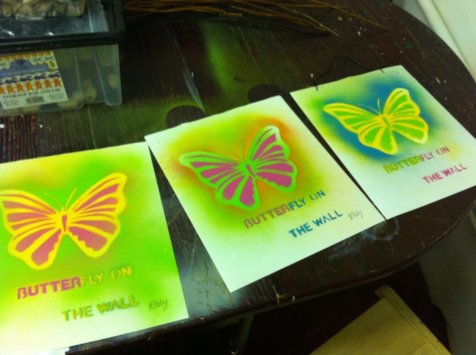 Butter-fly on the wall